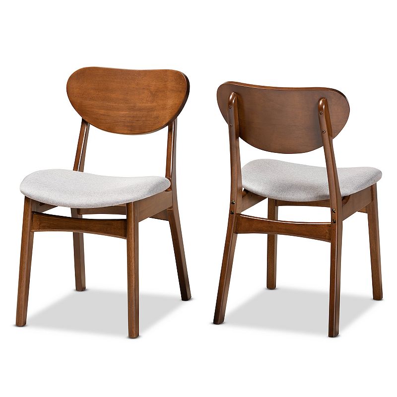 Baxton Studio Katya Dining Chair 2-piece Set, Grey