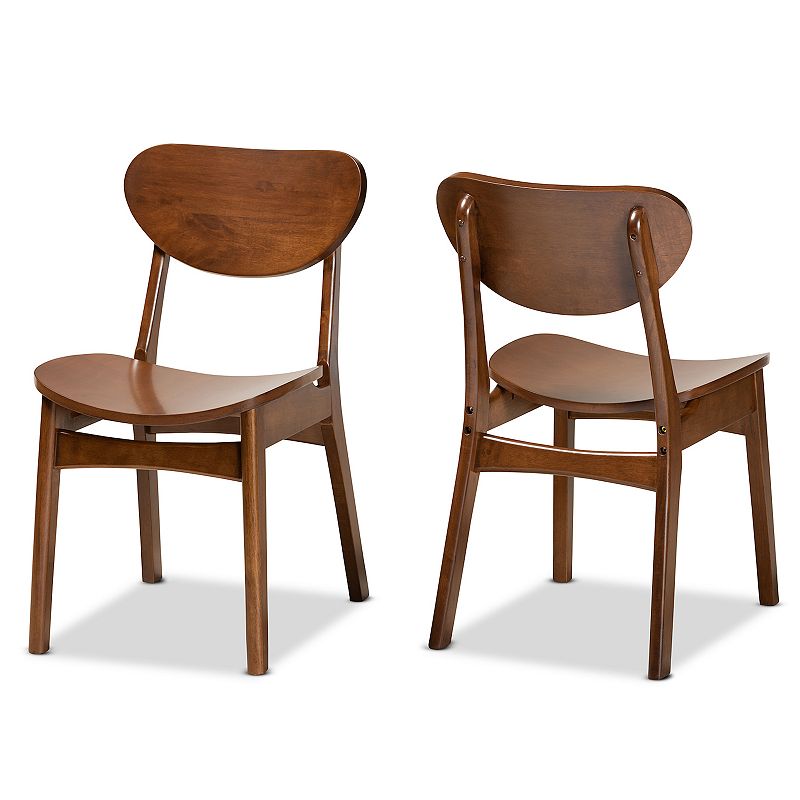 Baxton Studio Katya Dining Chair 2-piece Set, Brown