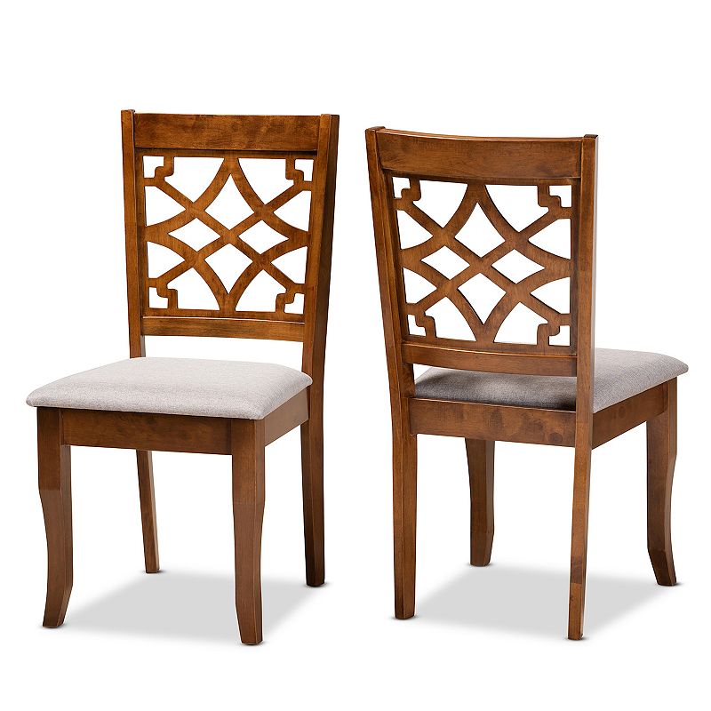 Baxton Studio Mael Dining Chair 2-piece Set, Grey