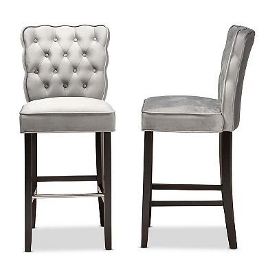 Baxton Studio Daphne Bar Stool 2-piece Set
