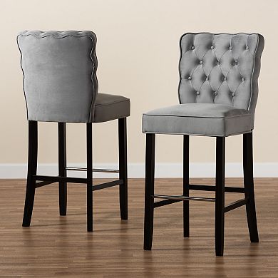 Baxton Studio Daphne Bar Stool 2-piece Set