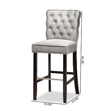 Baxton Studio Daphne Bar Stool 2-piece Set