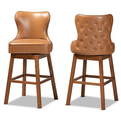 Baxton Studio Gradisca Bar Stool 2-piece Set