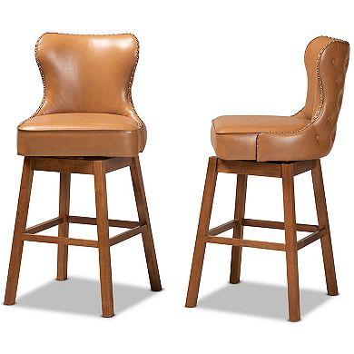 Baxton Studio Gradisca Bar Stool 2-piece Set