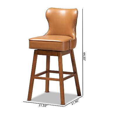 Baxton Studio Gradisca Bar Stool 2-piece Set