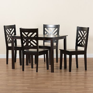 Baxton Studio Ani Dining Table & Chair 5-piece Set