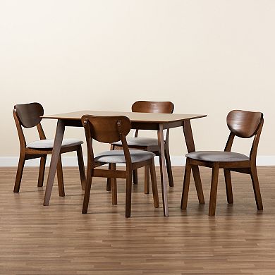 Baxton Studio Damara Dining Table & Chair 5-piece Set