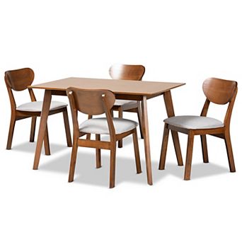 Baxton Studio Damara Dining Table & Chair 5 pc Set