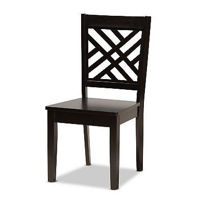 Baxton Studio Ela Dining Table & Chair 7-piece Set