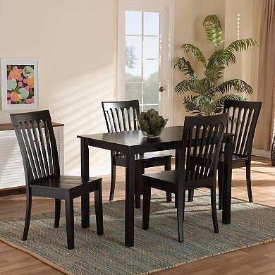 Baxton Studio Erion Dining Chair & Table 5-piece Set