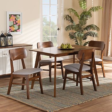 Baxton Studio Euclid Dining Table & Chair 5-piece Set