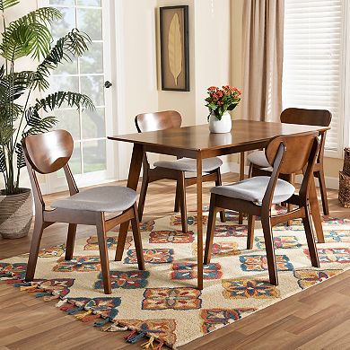 Baxton Studio Katya Dining Table & Chair 5-piece Set