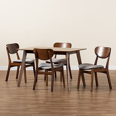 Baxton Studio Katya Dining Table & Chair 5-piece Set