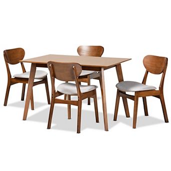 Baxton Studio Katya Dining Table & Chair 5 pc Set