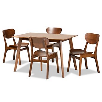 Baxton Studio Katya Dining Table & Chair 5 pc Set