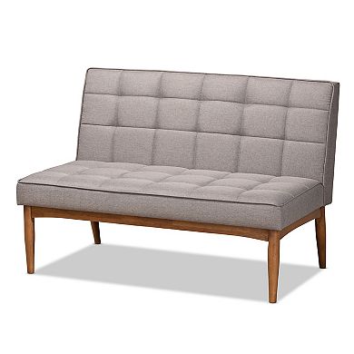 Baxton Studio Sanford Dining Table & Nook Bench 3-piece Set