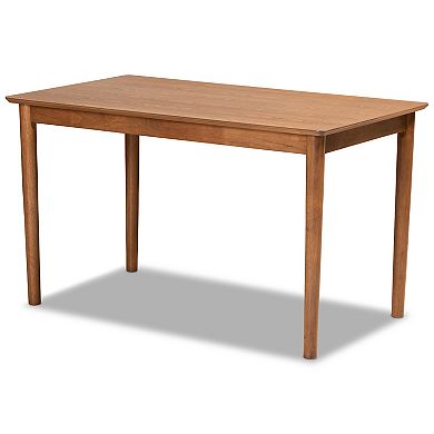 Baxton Studio Sanford Dining Table & Nook Bench 3-piece Set