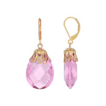 1928 Gold Tone Briolette Drop Earrings