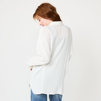 Juniors' SO® Oversized Tunic Shirt