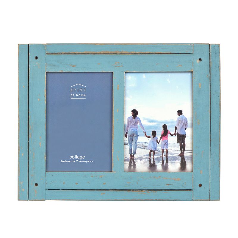 New View 2-opening 5 x 7 Homestead Distressed Frame, Blue