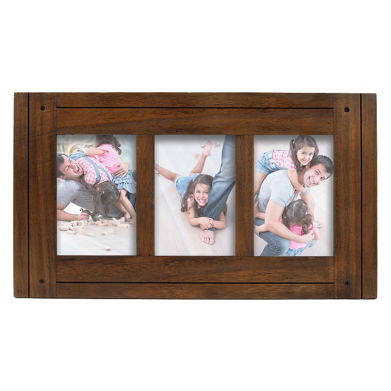 New View 3-opening 4 x 6 Distressed Frame, Brown