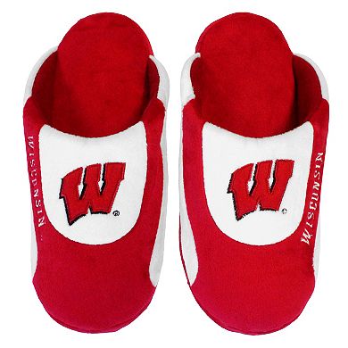 Unisex Wisconsin Badgers Low Pro Stripe Slip-On Slippers