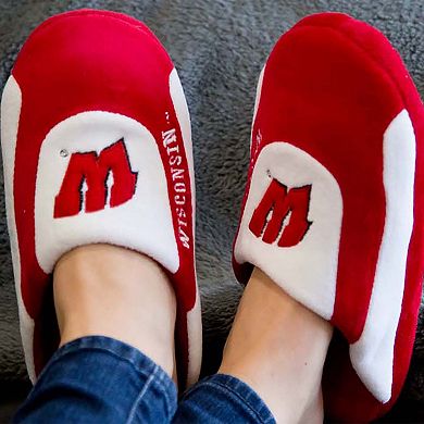 Unisex Wisconsin Badgers Low Pro Stripe Slip-On Slippers