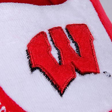 Unisex Wisconsin Badgers Low Pro Stripe Slip-On Slippers