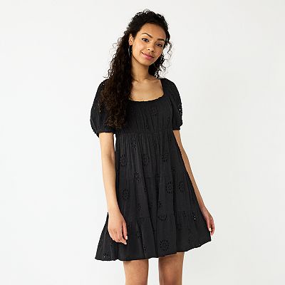 sherri hill black and gold dress Motel arkana satin babydoll mini shift dress in Black