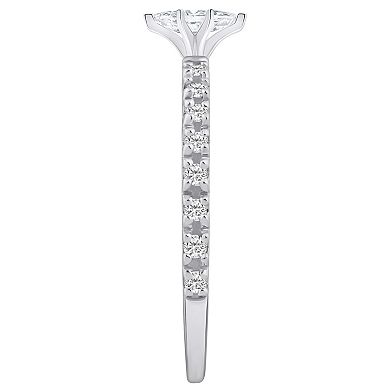 Alyson Layne 14k Gold 1/2 Carat T.W. Diamond Marquise-Cut Embellished Band Engagement Ring