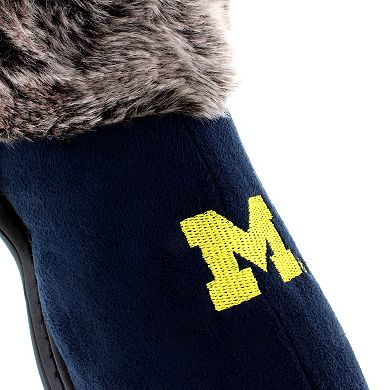 Michigan Wolverines Women's Faux-Fur Slippers
