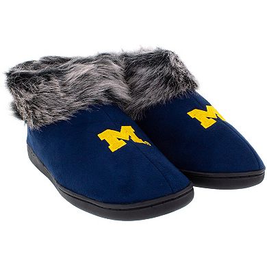 Michigan Wolverines Women's Faux-Fur Slippers