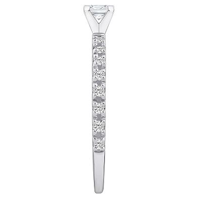 Alyson Layne 14k Gold 1/2 Carat T.W. Diamond Princess Cut Embellished Band Engagement Ring