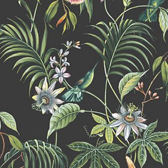 Superfresco Dark Tropical Floral Removable Wallpaper