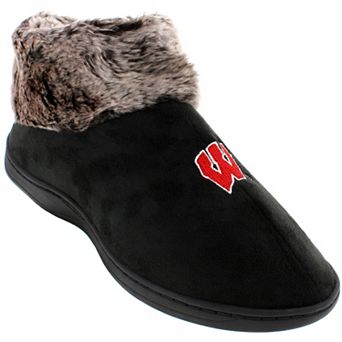 Wisconsin Badgers Faux-Fur Slippers