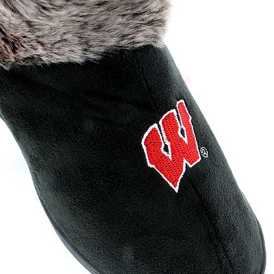 Wisconsin Badgers Faux-Fur Slippers