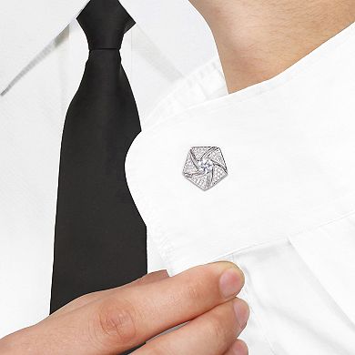 Stella Grace Men's Sterling Silver 1/2 Carat T.W. Diamond & White Sapphire Cluster Cuff Links