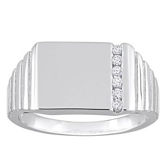 Men's Stella Grace Sterling Silver 1/10 Carat T.W. Diamond Fashion Ring