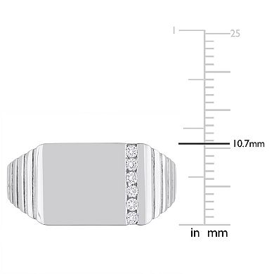 Men's Stella Grace Sterling Silver 1/10 Carat T.W. Diamond Fashion Ring