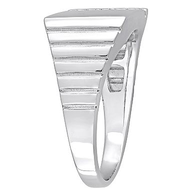 Men's Stella Grace Sterling Silver 1/10 Carat T.W. Diamond Fashion Ring