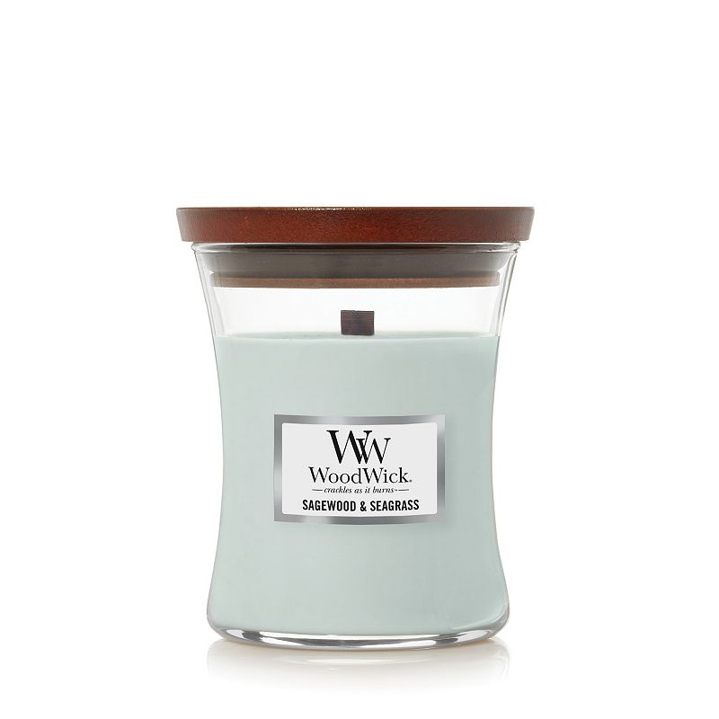 WoodWick Sagewood & Seagrass 9.7-oz. Hourglass Candle Jar, Multicolor