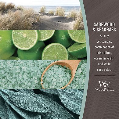 WoodWick Sagewood & Seagrass 9.7-oz. Hourglass Candle Jar