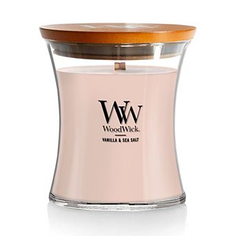 WoodWick Vanilla & Sea Salt 9.7-oz. Hourglass Candle Jar