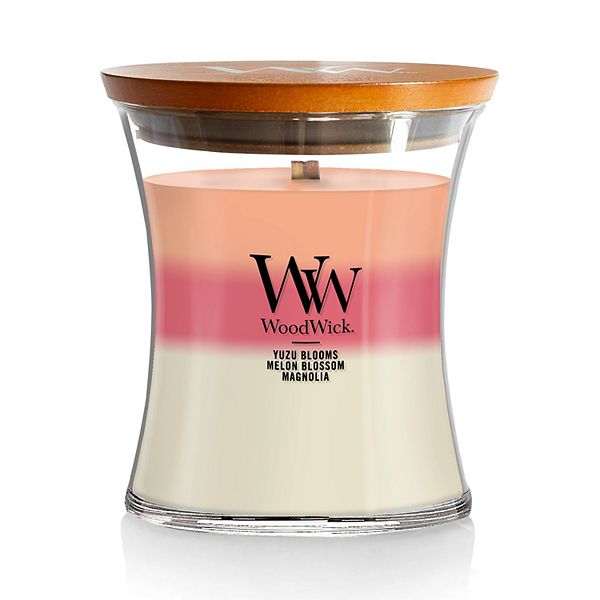 WoodWick Blooming Orchard Trilogy 9.7oz. Hourglass Candle Jar