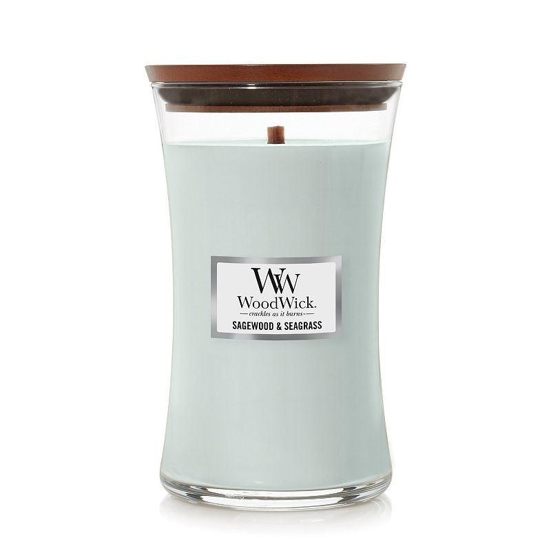 WoodWick Sagewood & Seagrass 21.5-oz. Hourglass Candle Jar, Multicolor