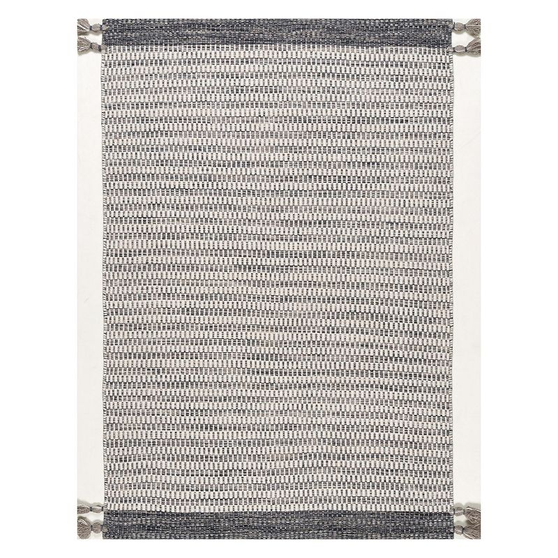 nuLoom Handmade Jenson Tassel Area Rug, Grey, 5X8 Ft