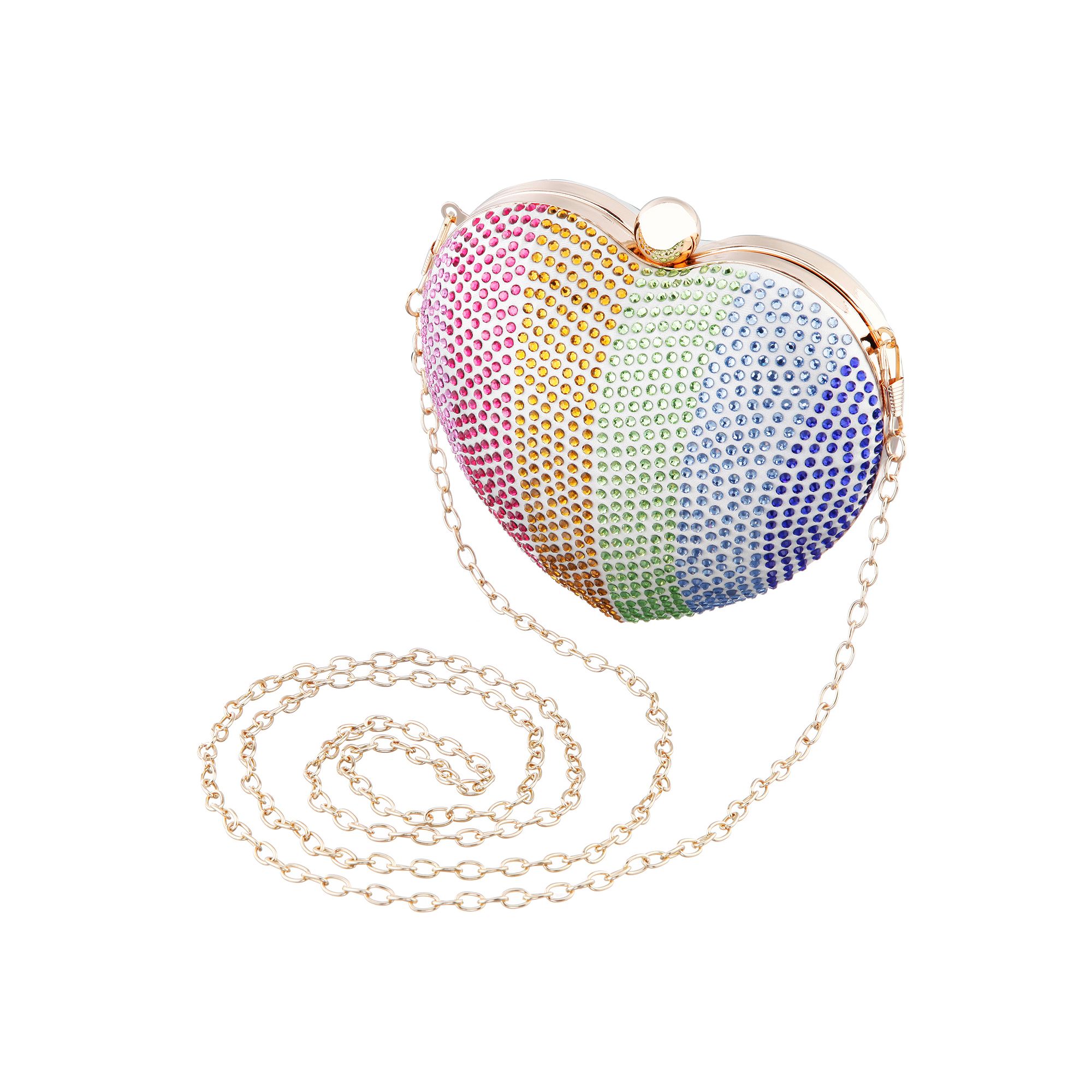 N by Nina M-Cupid Heart Clutch Bag, Pink Team