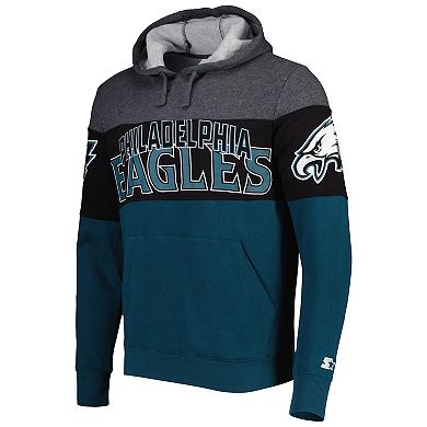 Men's Starter Heather Charcoal/Midnight Green Philadelphia Eagles Extreme Pullover Hoodie