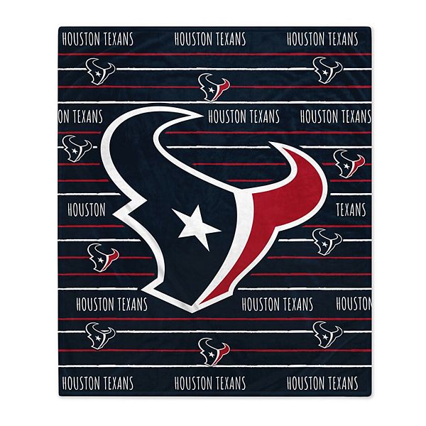 Houston Texans 60'' x 80'' Logo Stripe Flannel Fleece Blanket