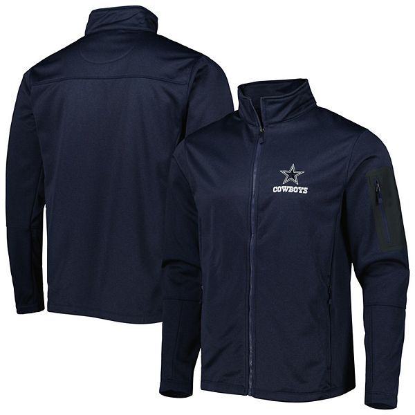 DUNBROOKE Men's Dunbrooke Heather Navy Dallas Cowboys Freestyle Coated Tech  Fleece Full-Zip Jacket